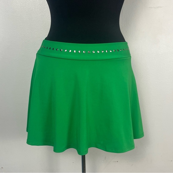 Robin Piccone green metal detailing swim/coverup skirt size medium - Picture 1 of 6